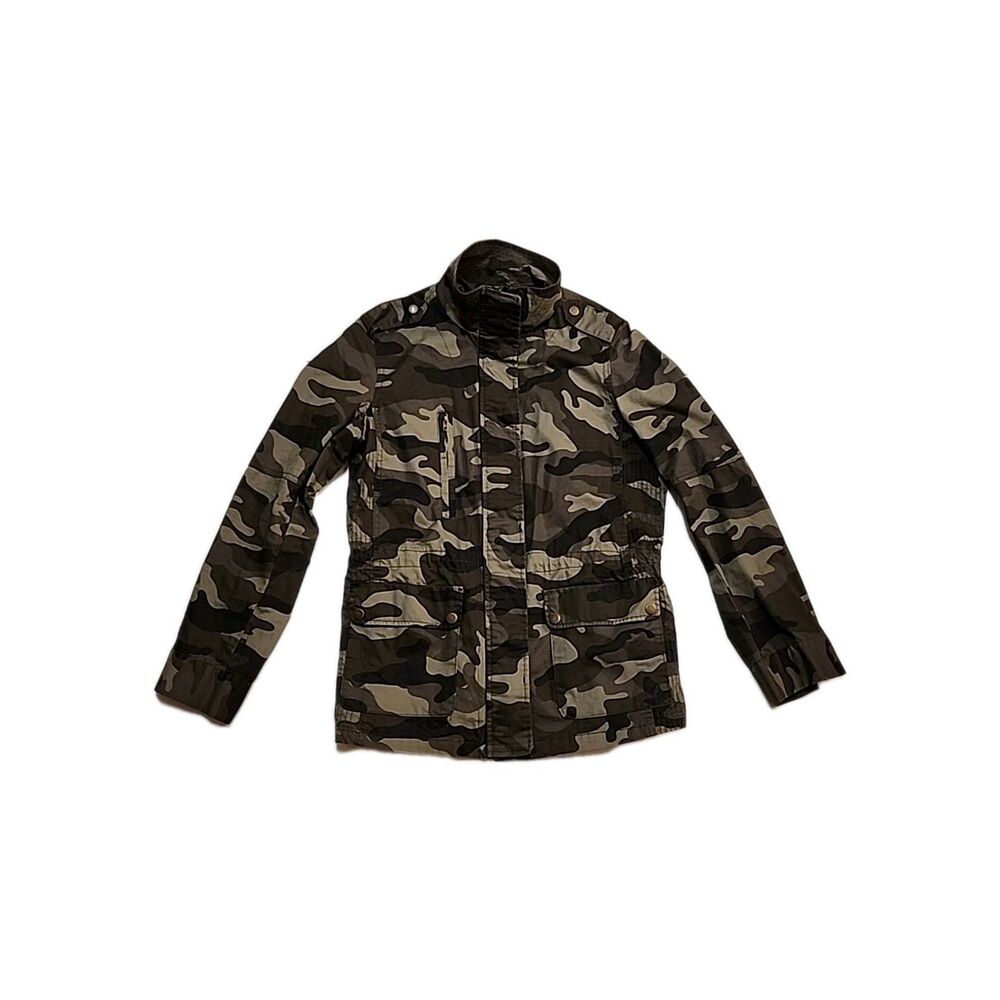 Love Tree Zip Up Long Sleeve Jacket Camo Large Grunge Retro Y2K